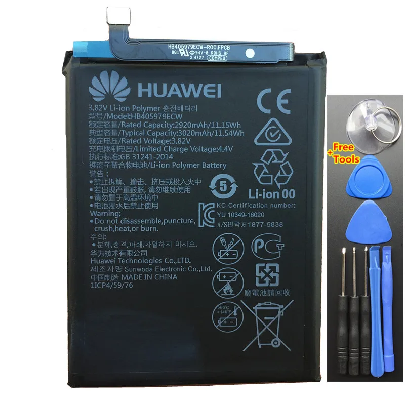 3020 мА/ч, HB405979ECW Батарея для huawei Honor 7A фотоаппаратов моментальной печати 7S DUA-L22 DUA-LX2 Nova Смарт DIG-L01 DIG-L21 DIG-L21HN+ Инструменты