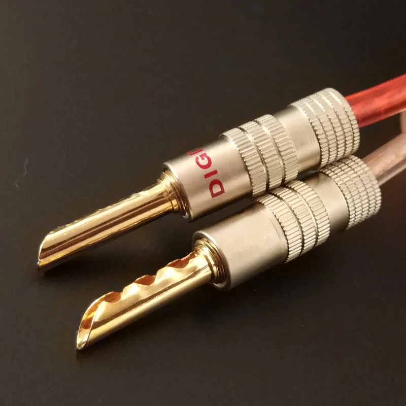 FIHI-17 DIY аудиокабель Hifi для динамиков с 2 Y-образными банановыми штекерами на