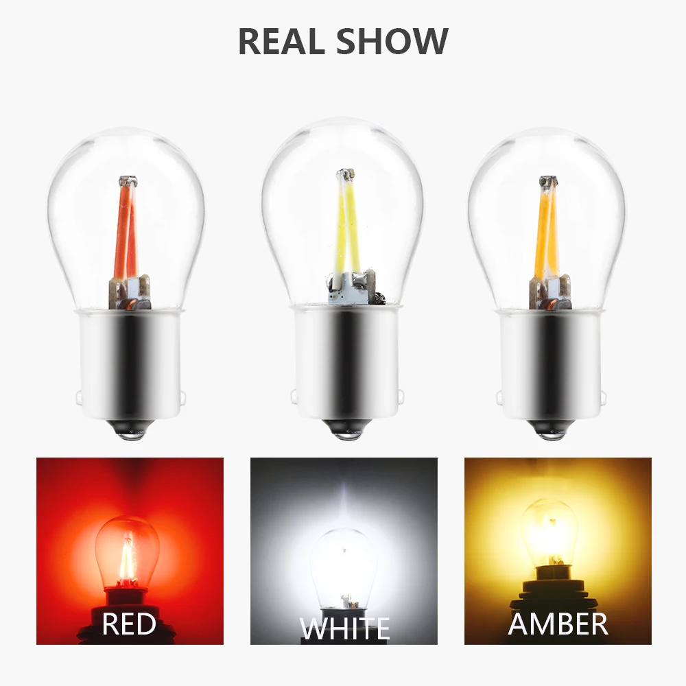 

2pcs DC 12V Strobe Flash Light COB 48 SMD P21/5W 1157 1156 BA15S P21W BAU15S Py21W Turn Signal Car Led Light White Red Amber