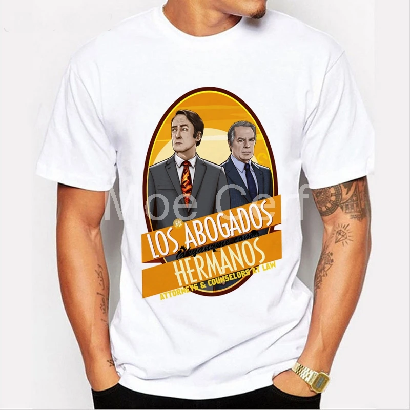 Better Call Saul 1 летняя белая футболка с коротким рукавом и принтом Breaking Bad fashion