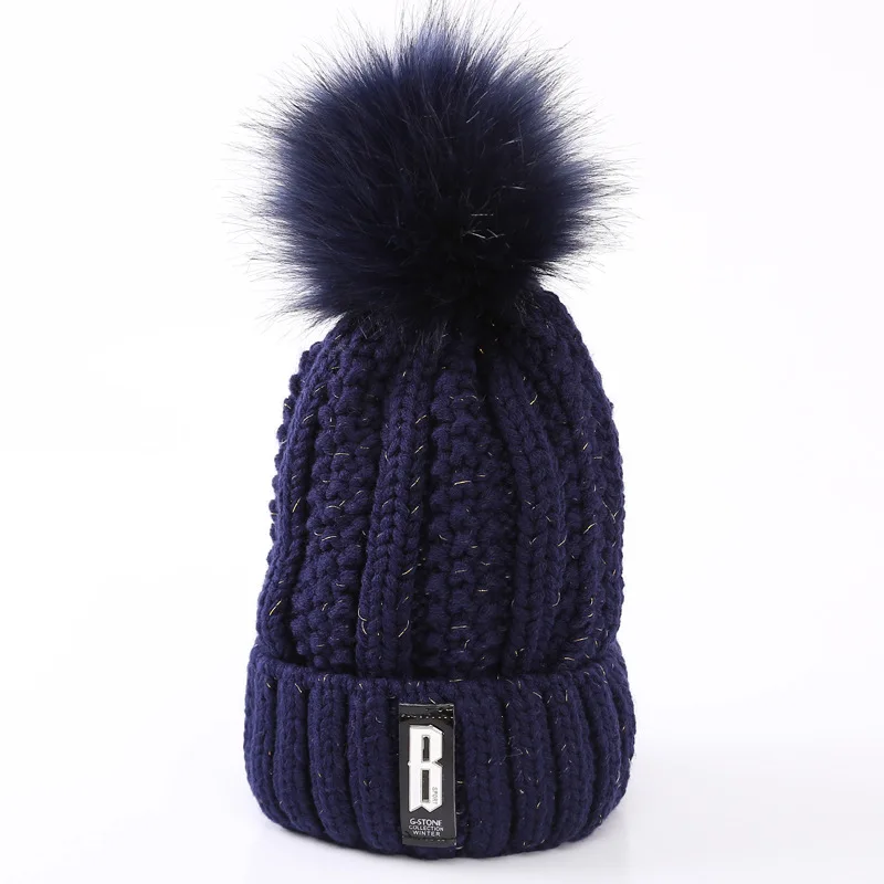 2018 Горячая Мода Skullies Beanies Зимние шапки для женщин брендовая вязаная теплая шапка