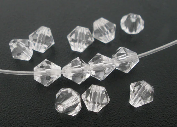 

DoreenBeads 400 Clear Created Crystal Quartz Faceted Bicone Beads 5301 4mm(B03859), yiwu