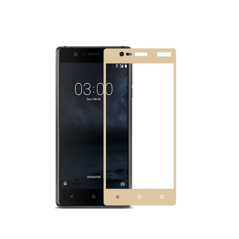 1 шт. закаленное стекло для Nokia 3 Защита экрана Полное покрытие Защитная пленка