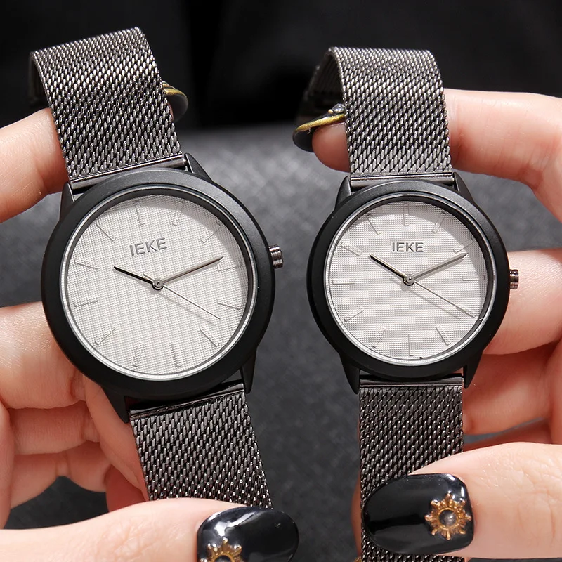 Женские часы простые Кварцевые женские наручные из нержавеющей стали бренд IEKE