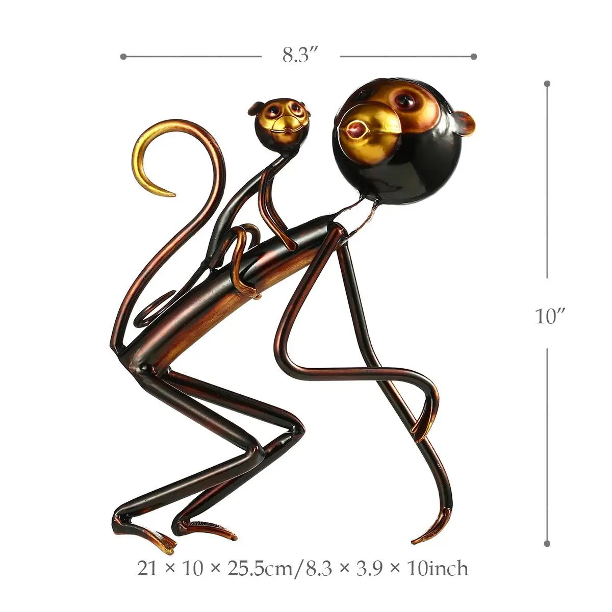 Tooarts обезьяна с детской металлической скульптурой железная скульптура
