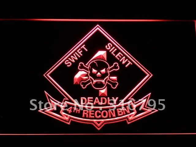 

f169 4th Recon Battalion Marine USMC LED Neon Light Signs with On/Off Switch 20+ Colors 5 Sizes to choose