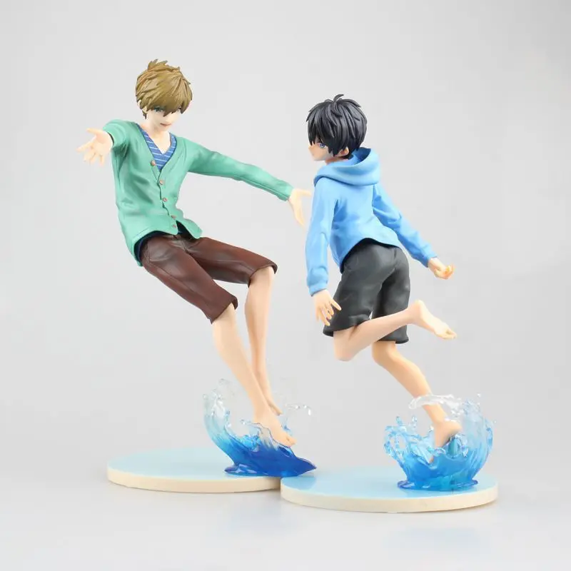 Аниме Фигурка 2 вида стилей 19 22 см бесплатно! Makoto Tachibana Haruka Nanase ПВХ фигурка