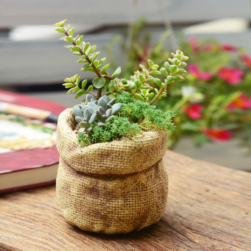 Льняная сумка керамические цветочные горшки для украшения дома настольные