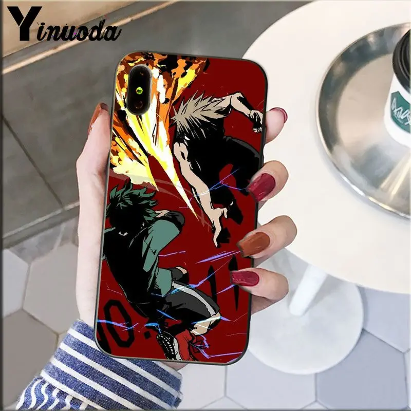 Yinuoda My Hero Boku no Hero Academy deku и bakugou чехол для телефона чехол для iPhone 8 7 6 6S Plus 5 5S SE XR X XS MAX Coque Shell