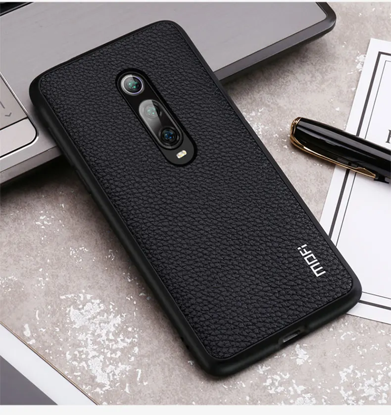 K20 чехол для Xiaomi Redmi K20 Pro чехол Mofi для Xiaomi Mi9T pro Чехол из искусственной кожи протектор деловой стиль коричневый красный черный