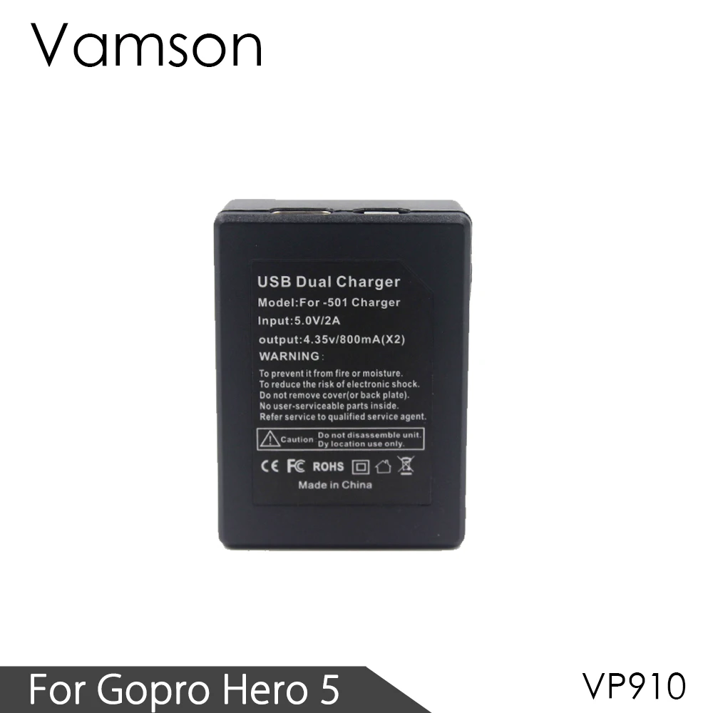 Vamson для GoPro Hero 8 7 6 5 Аксессуары 2-канальный зарядный кабель камера VP910 | Электроника