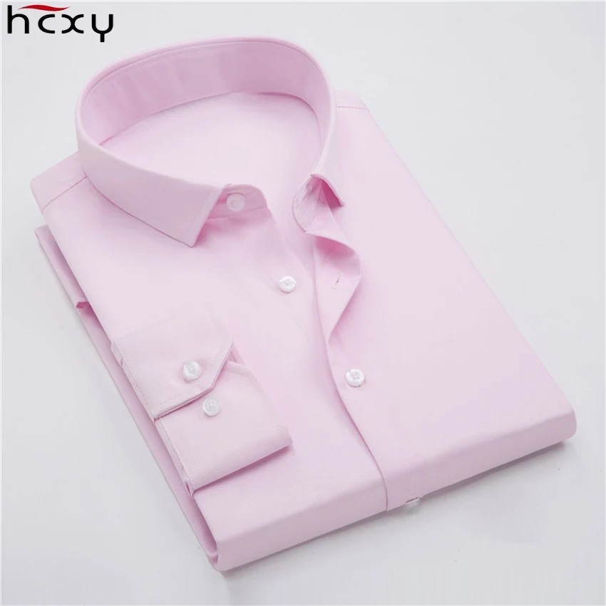 Мужская рубашка HCXY 2021 с длинными рукавами мужская рубашка-карго мужские деловые