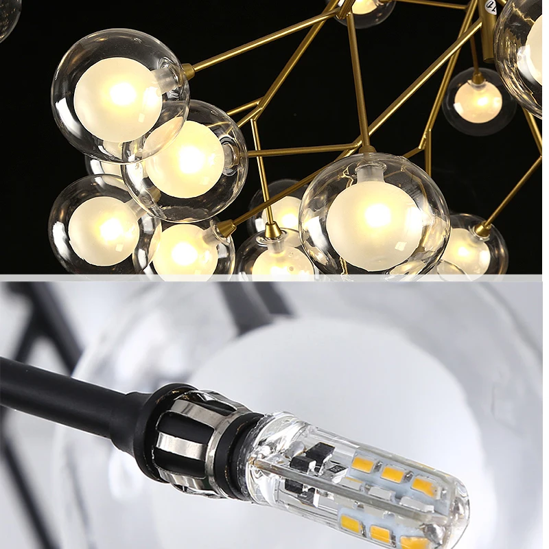 Современная люстра освещение Светлячок дерево ветка лист потолочные люстры с G4