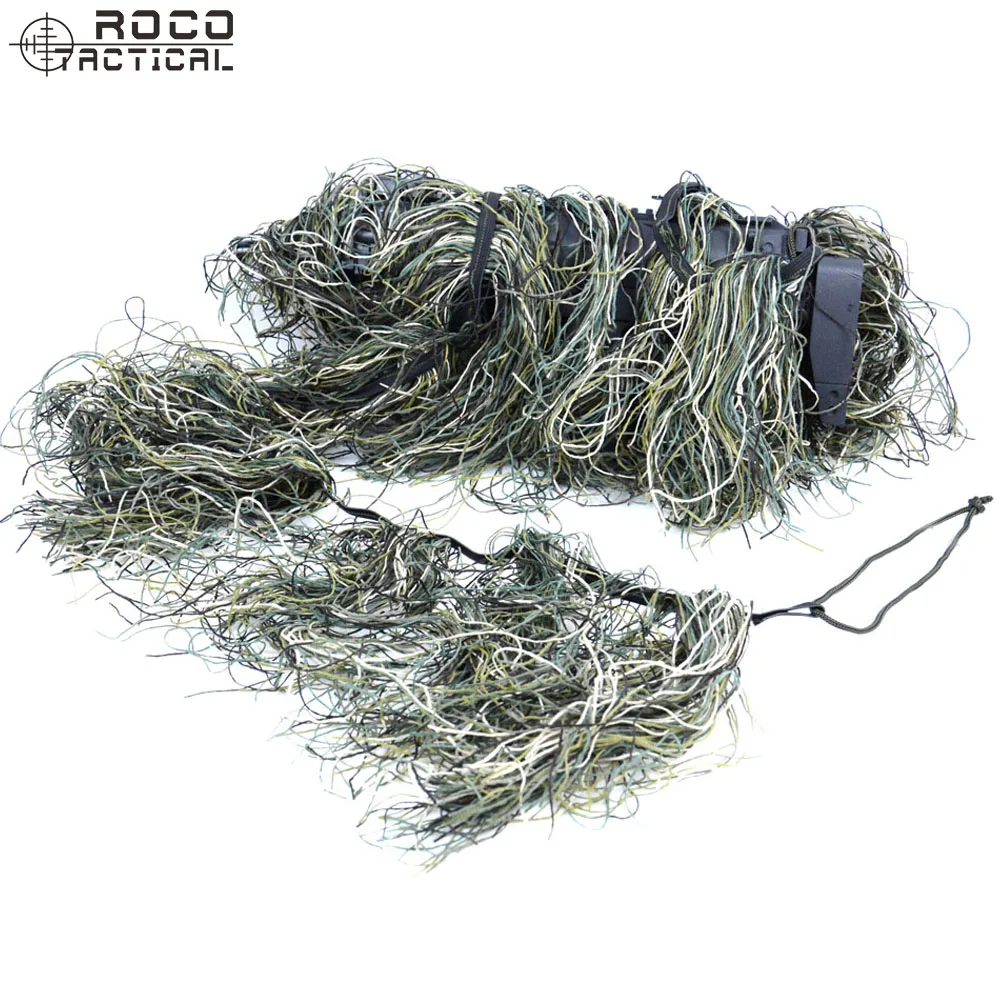 ROCOTACTICAL Ghillie Rifle Wrap Camouflage Gun Cover Hunting Ghillie Suit Accessory