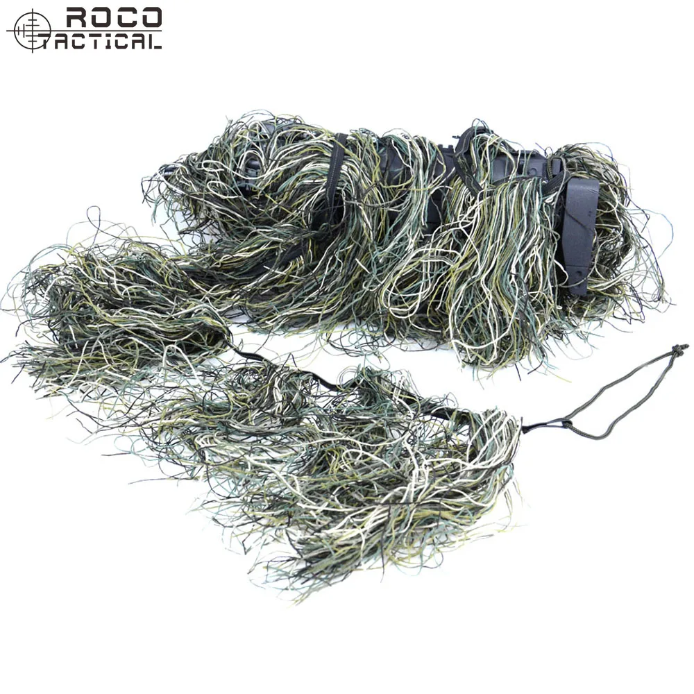 

Чехол ROCOTACTICAL Ghillie для винтовки камуфляжная пушка, аксессуар для охотничьего костюма Ghillie