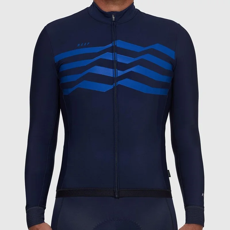 1 MAAP camisa de ciclismo M flag base LS велосипедная футболка с длинным рукавом, весна, MTB велосипедная рубашка, Мужская гоночная футболка met lange mouwen - Цвет: 1