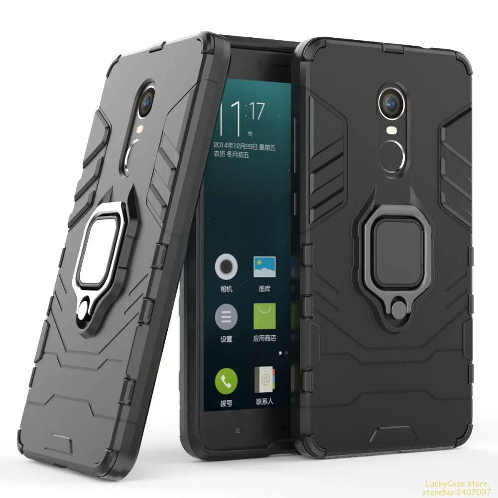 Ring Stand Hybrid Armor Phone Case For Redmi Note 4X fundas Silicone TPU + Hard PC Cover coque etui cases |
