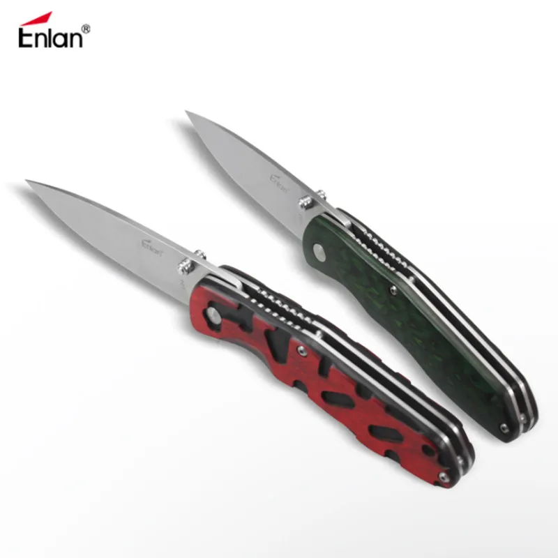 Складной нож Enlan L04 8Cr13MoV G10 карманный тактический Клинок с деревянной ручкой для