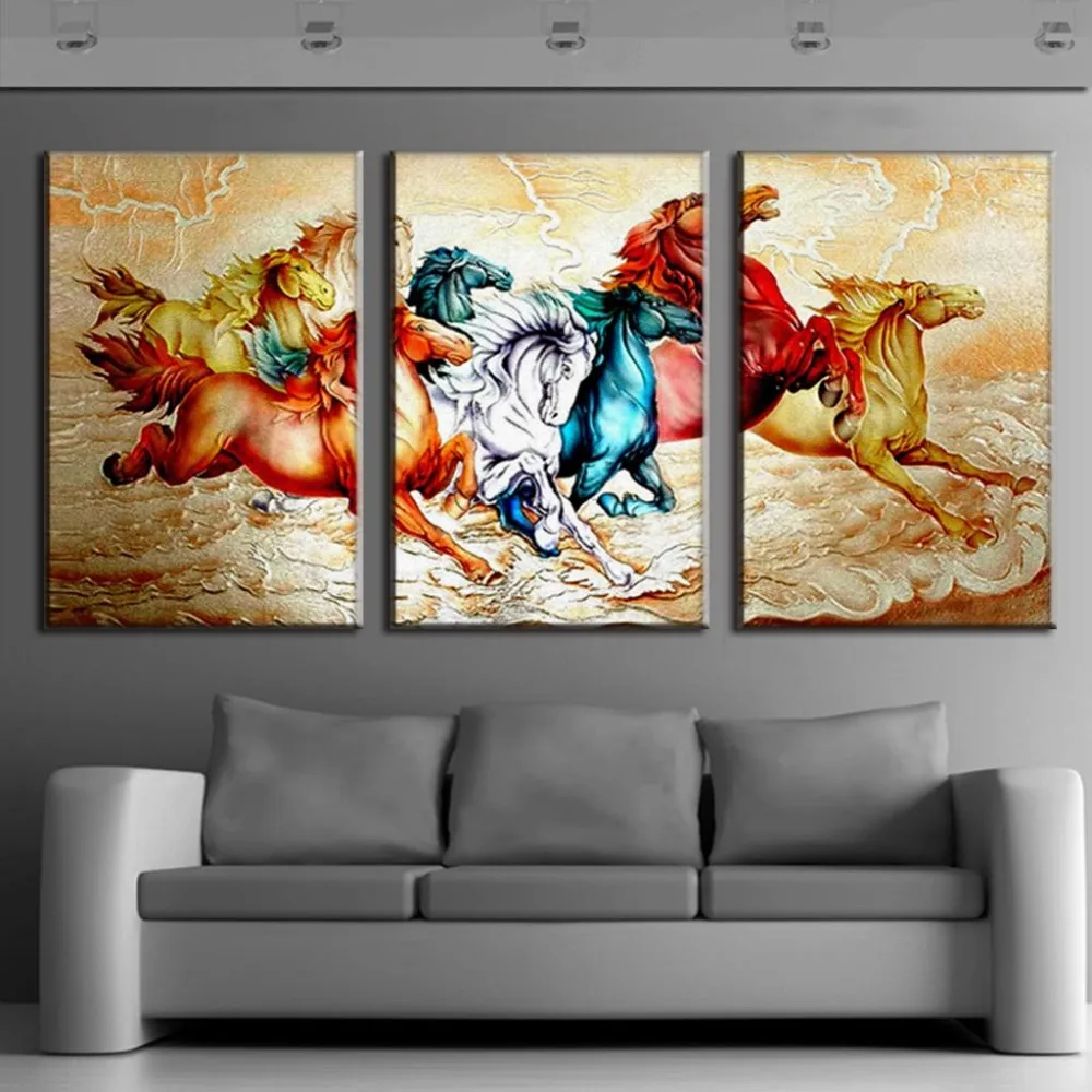 3 шт./компл. в китайском стиле восемь ярких картин на стену реалистичное животное