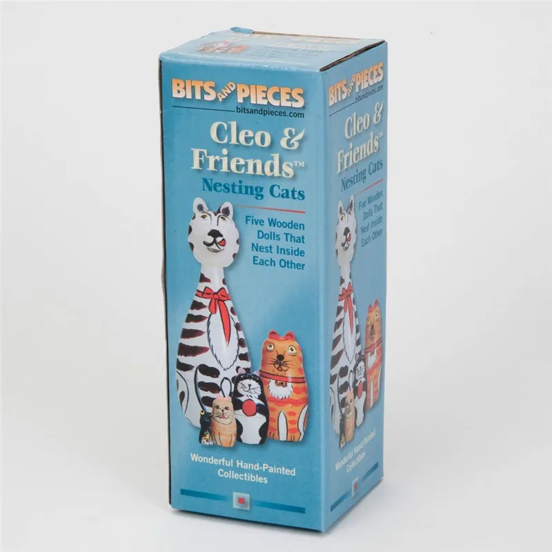 1 Набор = 5 шт. русская кукла ручной работы &quotКлео и друзья&quot Матрешка кошки