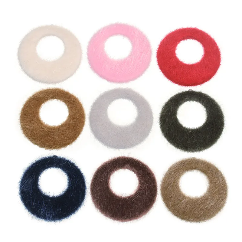 Xinyao 10 шт./лот 41 мм поддельные кролик Мех животных кулон серьги Талисманы DIY pom