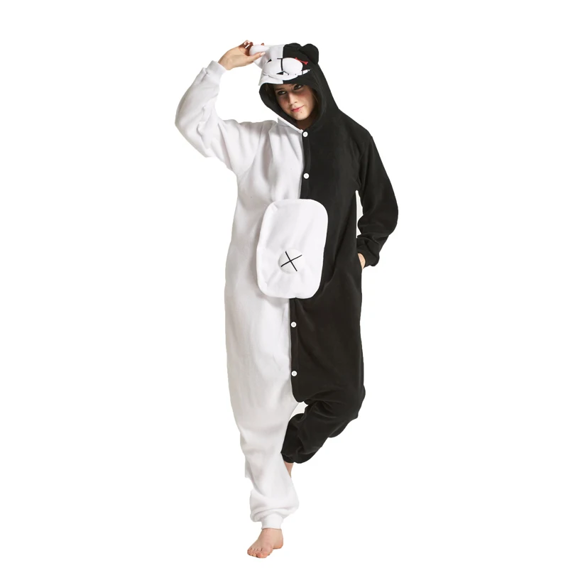 Взрослые Мультяшные комбинезоны Monokuma коричневый Тедди ПЕДО Кумамон рилаккума