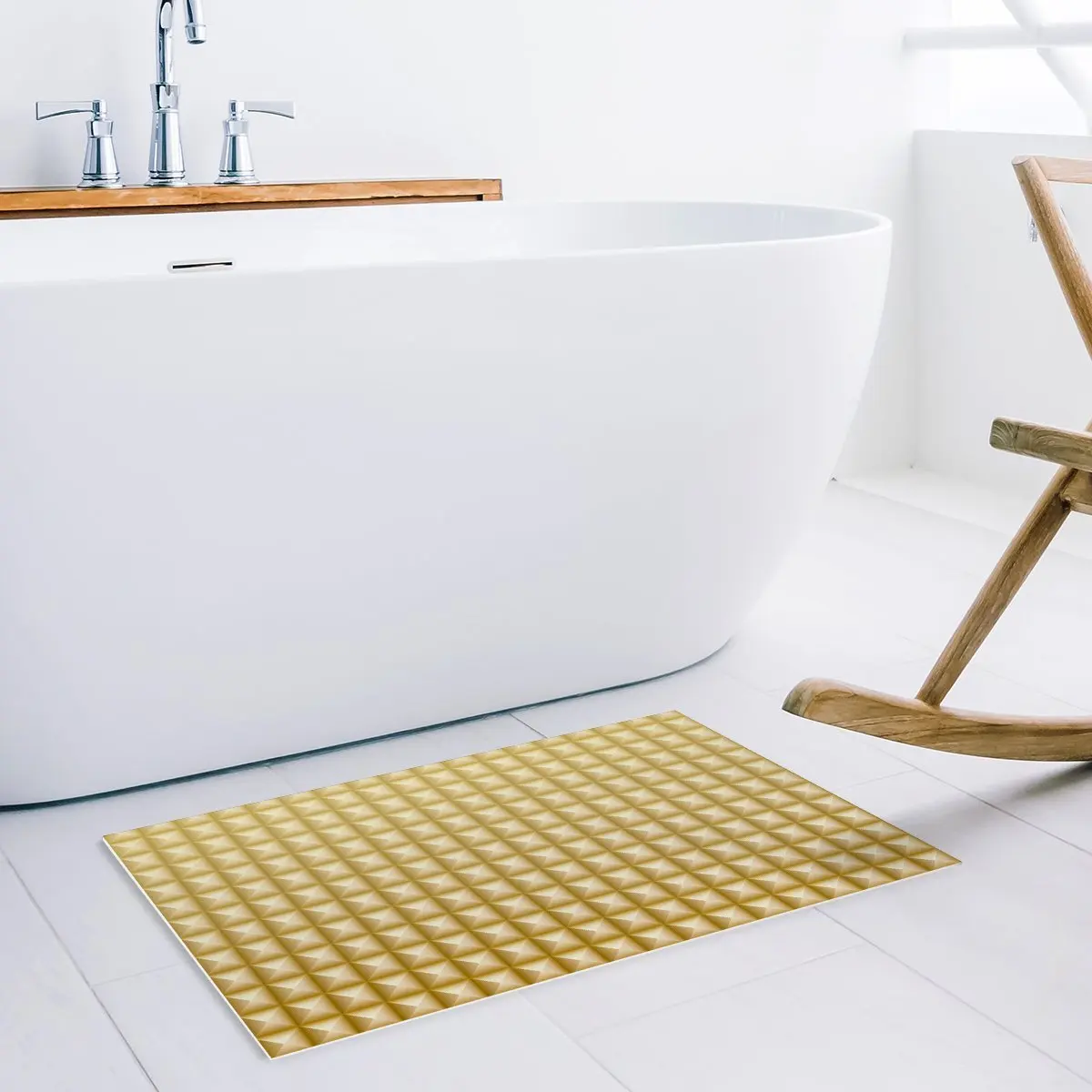 Yellow And White Gradient Square Grid Plaid Pattern Door Mats Kitchen Floor Bath Entrance Rug Mat Indoor Bathroom Decor Doormats | Дом и сад
