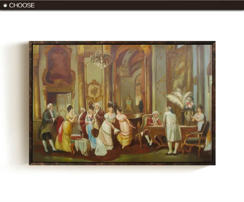 

Oil Painting Hand painted on Canvas Europe Classical Palace Figure Painting Wall art Picture for Living room Home decoration