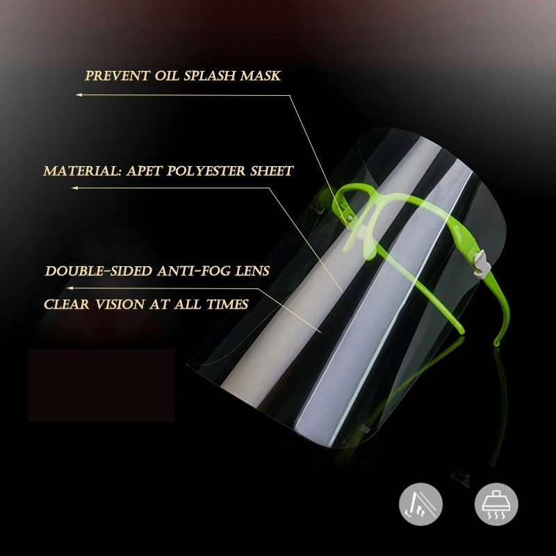 Креативная маска YES1PC с защитой от разбрызгивания масла прозрачная для готовки