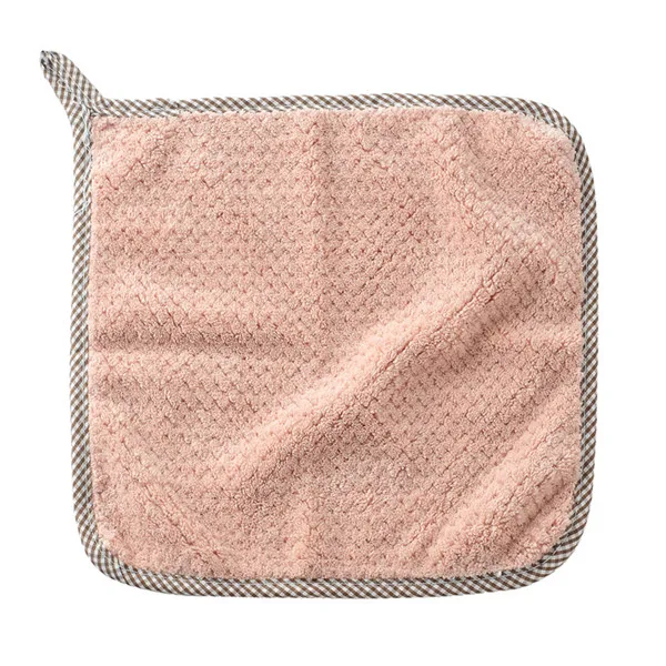 light pink Салфетка из микрофибры для мытья посуды, кухонное полотенце для мытья автомобиля, тряпка для чистки лобового стекла, тряпка для ухода за автомобилем, без ворса - Цвет: light pink