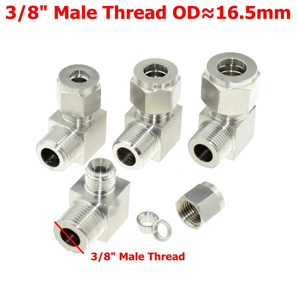 Нержавеющая сталь 304 резьба 1/4 &quot1/2&quot PT NPT наружная 8 мм 10 12 двойной наконечник