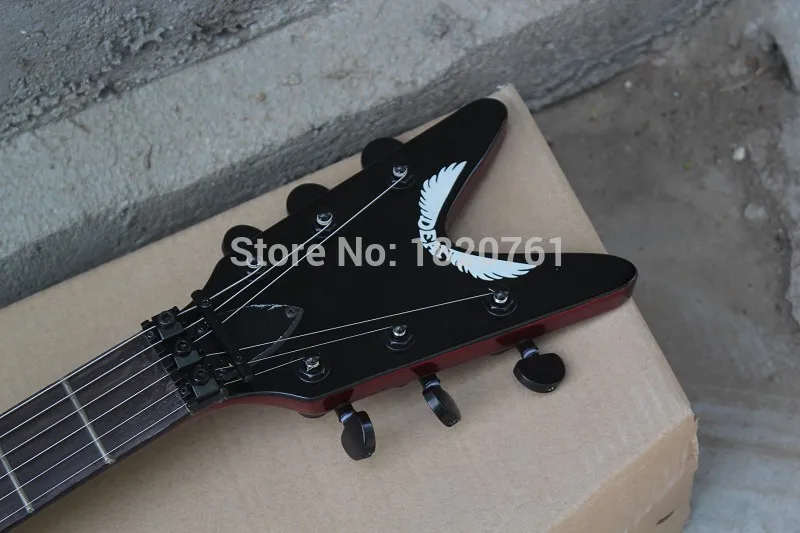 Оптовая продажа высокое качество Flying V модель EMG pick up Dean красная электрическая