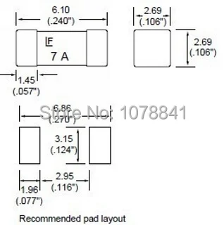 100 шт. Littelfuse Slow Blow SMD 1808 2.5A T 125V 045202 5 предохранители для поверхностного монтажа|surface