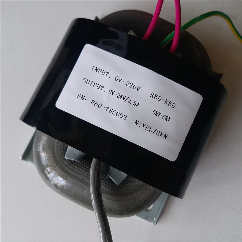 24V 2.5A R сердечник трансформатор 60VA R50 пользовательский Трансформатор 230V медный