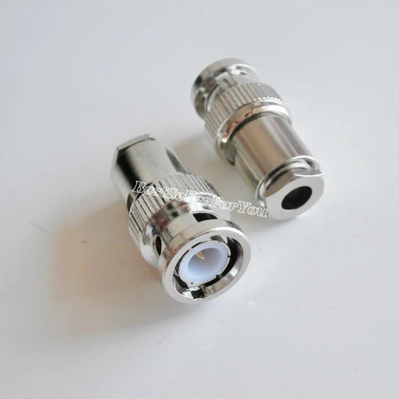 1 шт. RF разъем BNC Штекерный зажим RG58 RG142 LMR195 RG400 прямой кабель CCTV|cctv bnc connector|cctv