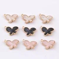daisies 100pcs 1015mm alloy metal butterfly charm pendants colorful enamel diy jewelry finding christmas gift