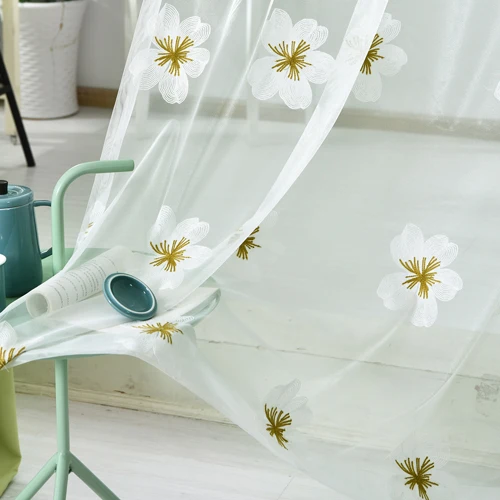 Color3 Tulle Современный дизайн, американский стиль, цветочный принт, шторы для гостиной, оконные шторы для спальни - Цвет: Color3 Tulle