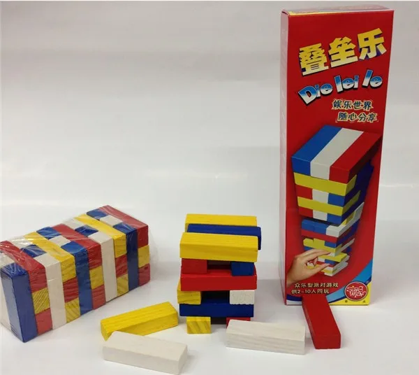20boxs Малый &quotДженга&quot Настольная игра 48 шт./кор. Красочные окружающей среды
