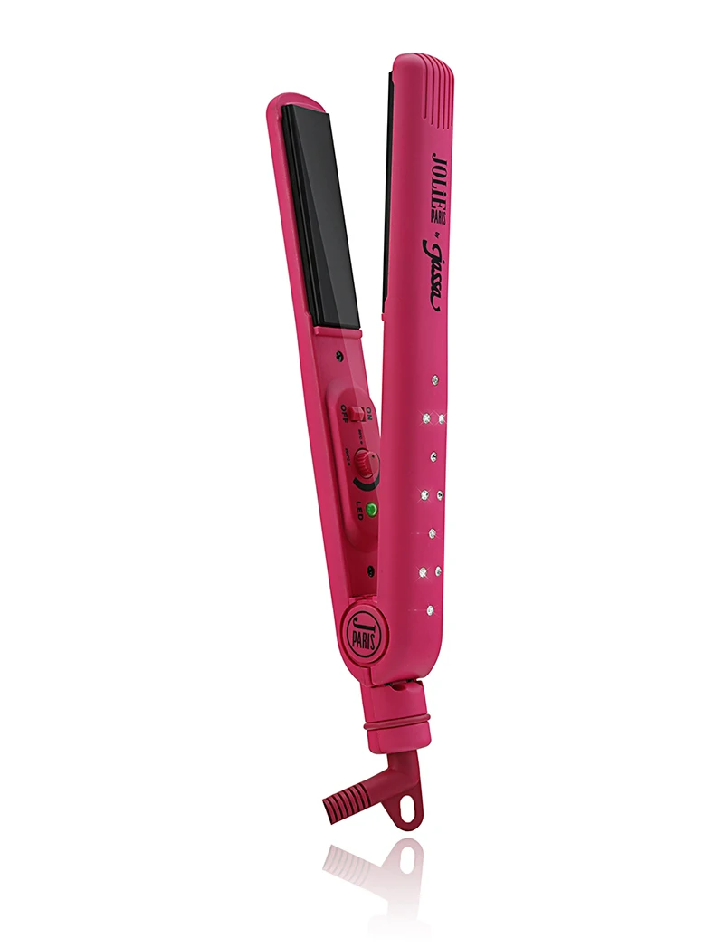 Утюг Дома держать профессиональный выпрямитель для волос Flat Iron Выпрямление Керамические Турмалин щипцы для завивки с Бриллиантом HT062Black