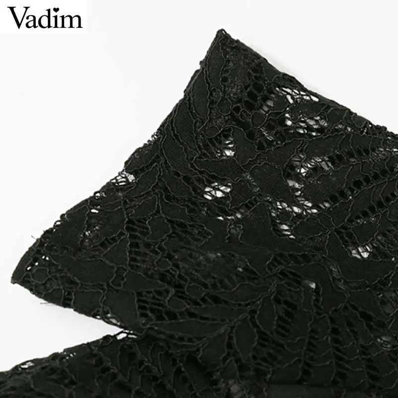 Милая Женская Сексуальная кружевная полая мини платье с круглым вырезом и