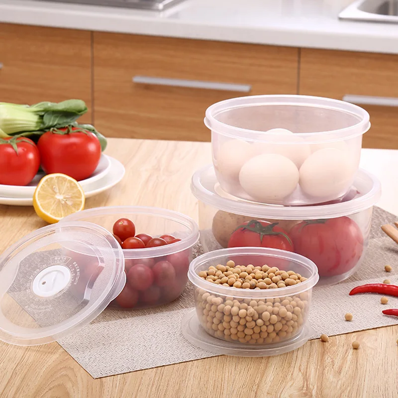 Пластиковая герметичная коробка для хранения пищевых продуктов 4 шт./компл.