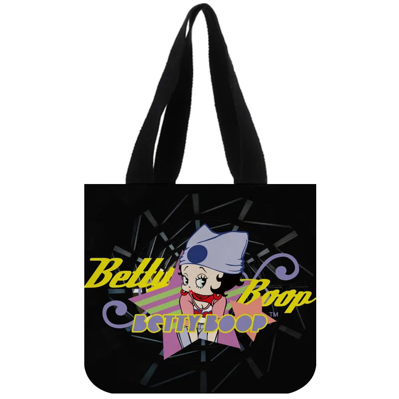 Сумка-тоут из хлопка и холста на заказ Betty Boop Shopping Складная многоразовая сумка с собственным логотипом оптом - Цвет: 10