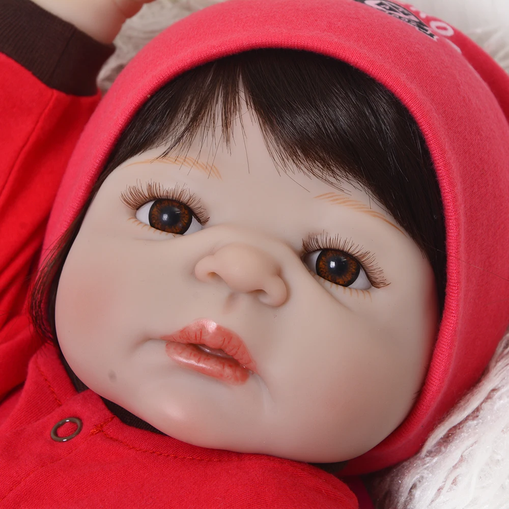Boneca reborn Menino 22 дюйма 57 см силиконовые куклы для маленьких мальчиков подарок детей