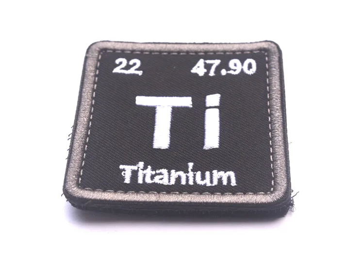 Черный титановый пластырь ill Gear военный Atom Периодическая таблица элементов Ti Patches