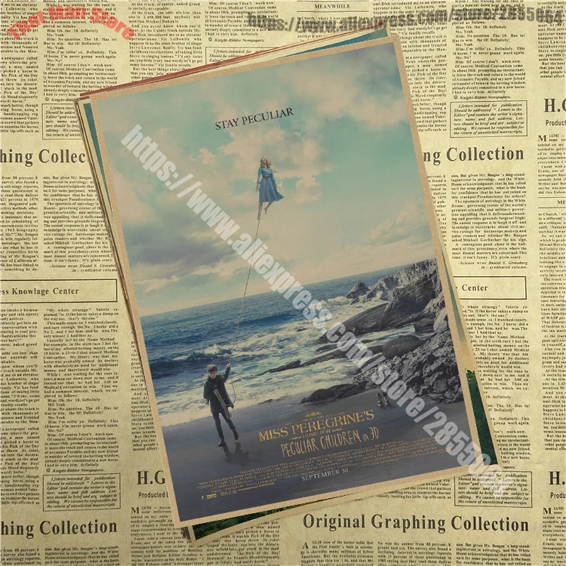 Miss Peregrine's Home для особенных детей core Винтажный Фильм крафт плакат Настенный декор Бар Кафе гостиная столовая