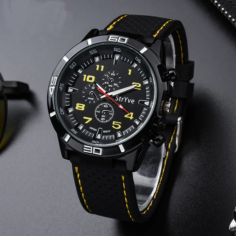 Stryve бренд relojes hombre 2018 скоростные спортивные часы военный черный силиконовый