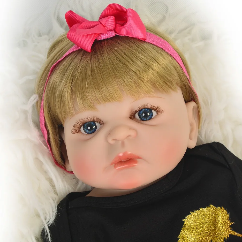 Special 57 cm Silicone Reborn Baby Girl Full Body Dolls Lifelike Kids Playmate Toys Christmas Gifts | Игрушки и хобби