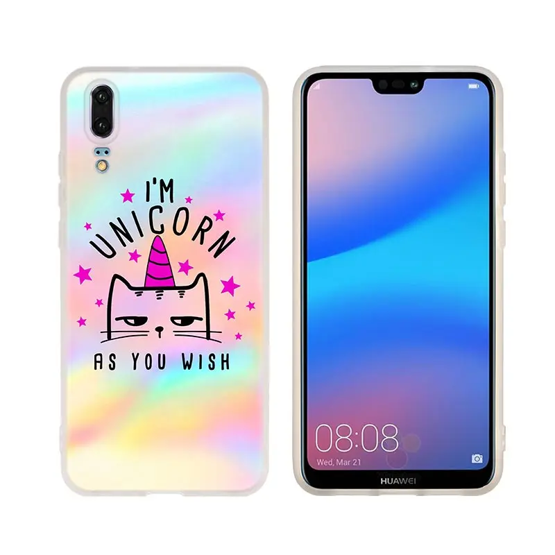 for huawei 10 TPU чехол мягкий чехол для телефона для huawei P 20 pro P10 плюс P9 P8 lite P30 pro samrt Nova 3e Лошадь Единорог на радуге - Цвет: for huawei 10