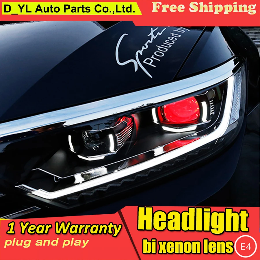 DY_L стайлинга автомобилей для VW Passat B8 фары 2016 2017 2018 EUR Версон светодиодный DRL Bi Xenon