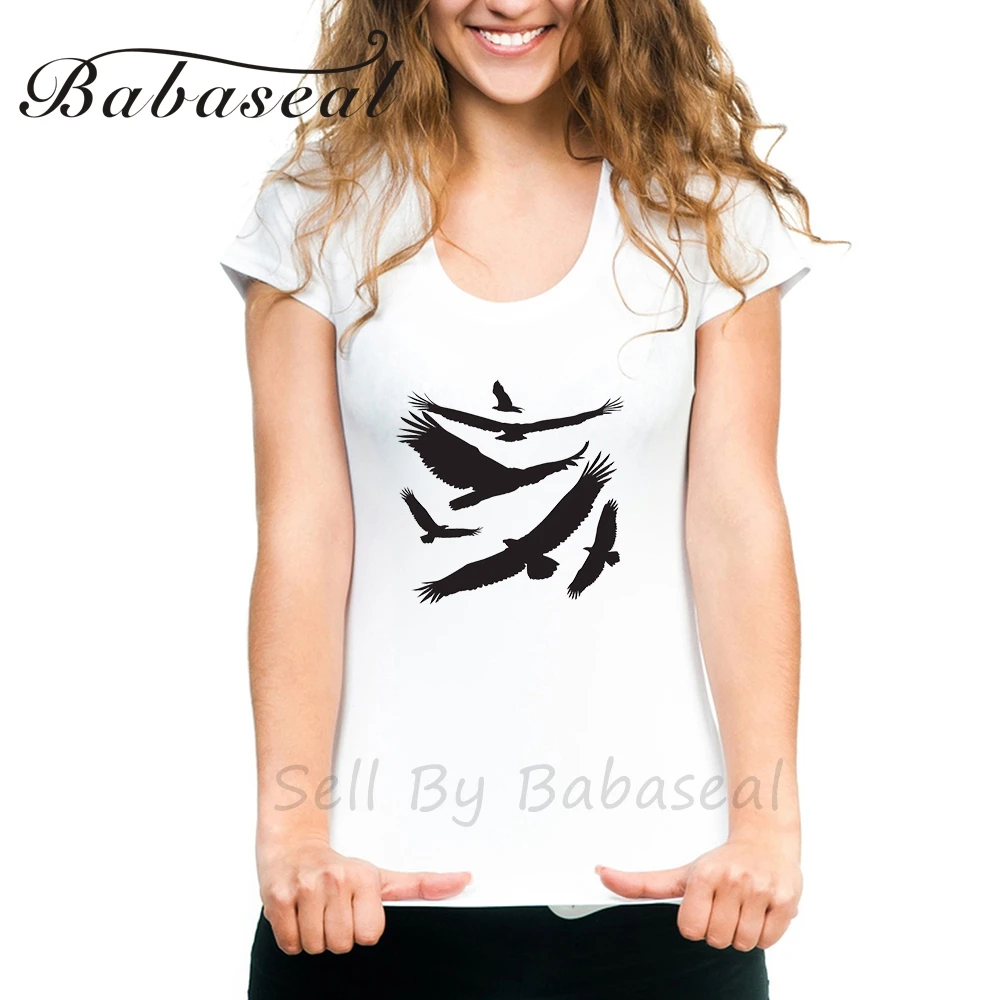 Babaseal векторные силуэты Орел с белыми забавными футболками розовый плюс размер